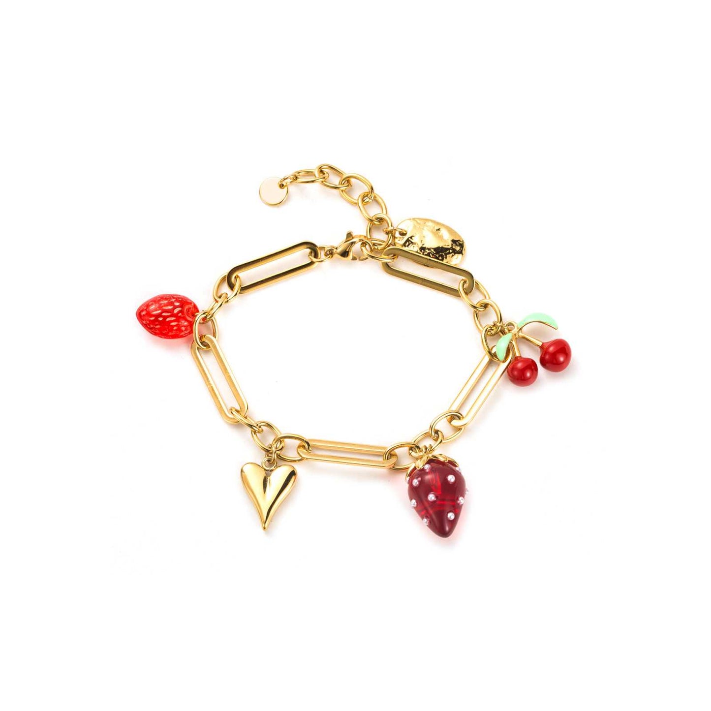 Bracelet fraise résine - 42 roses