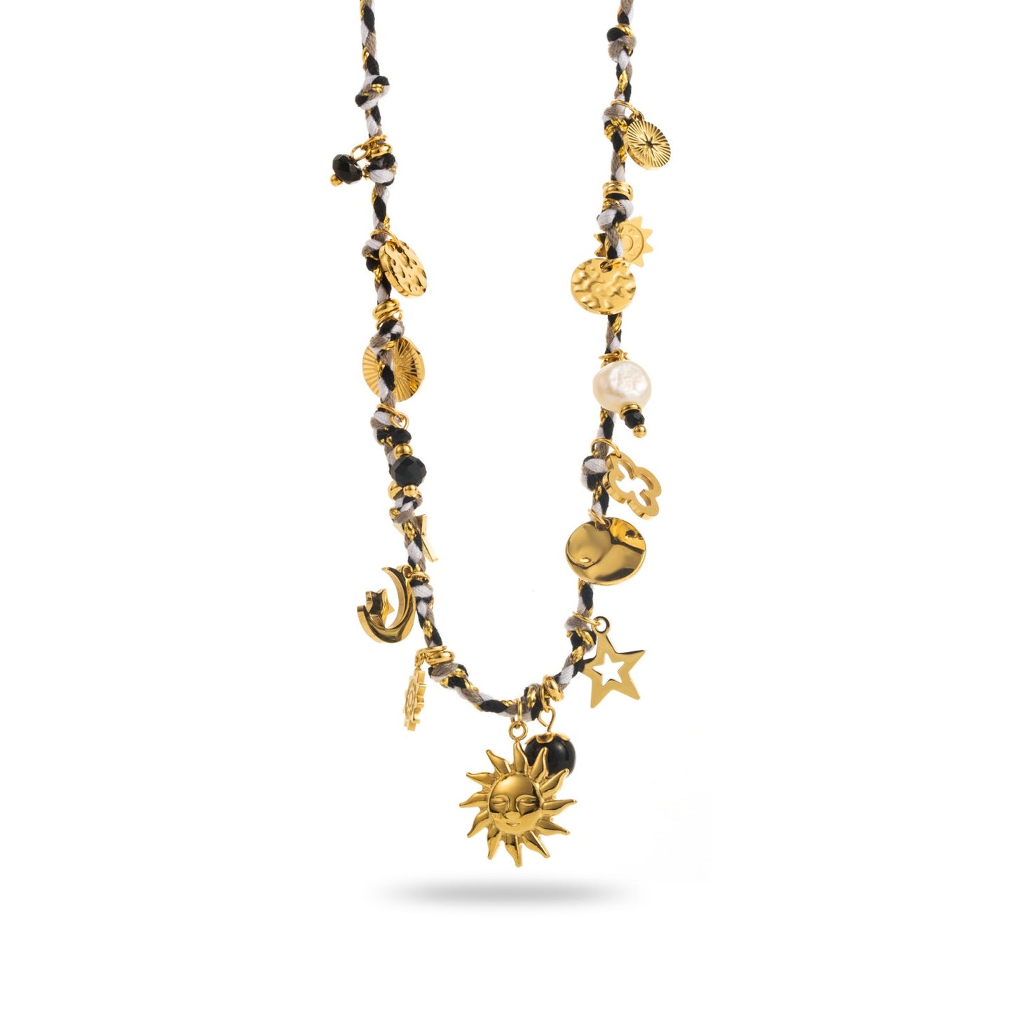 Mini sun cord necklace