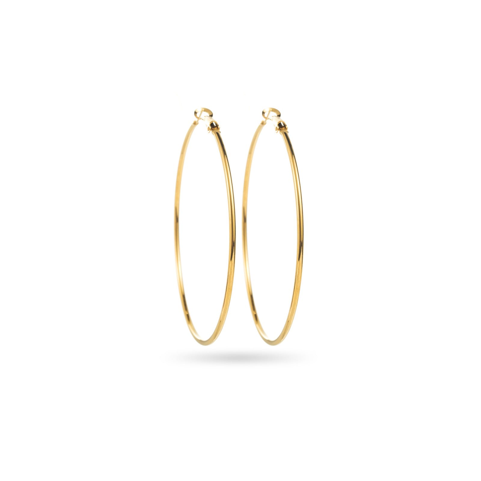 Boucles d'Oreilles Créoles Classiques - 42 roses