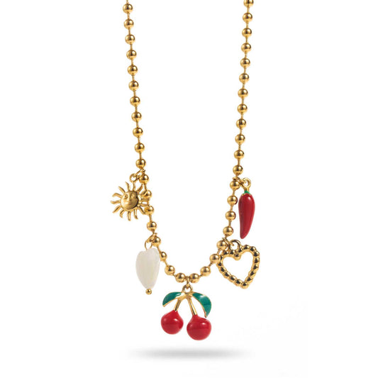 Collier cerise - 42 roses